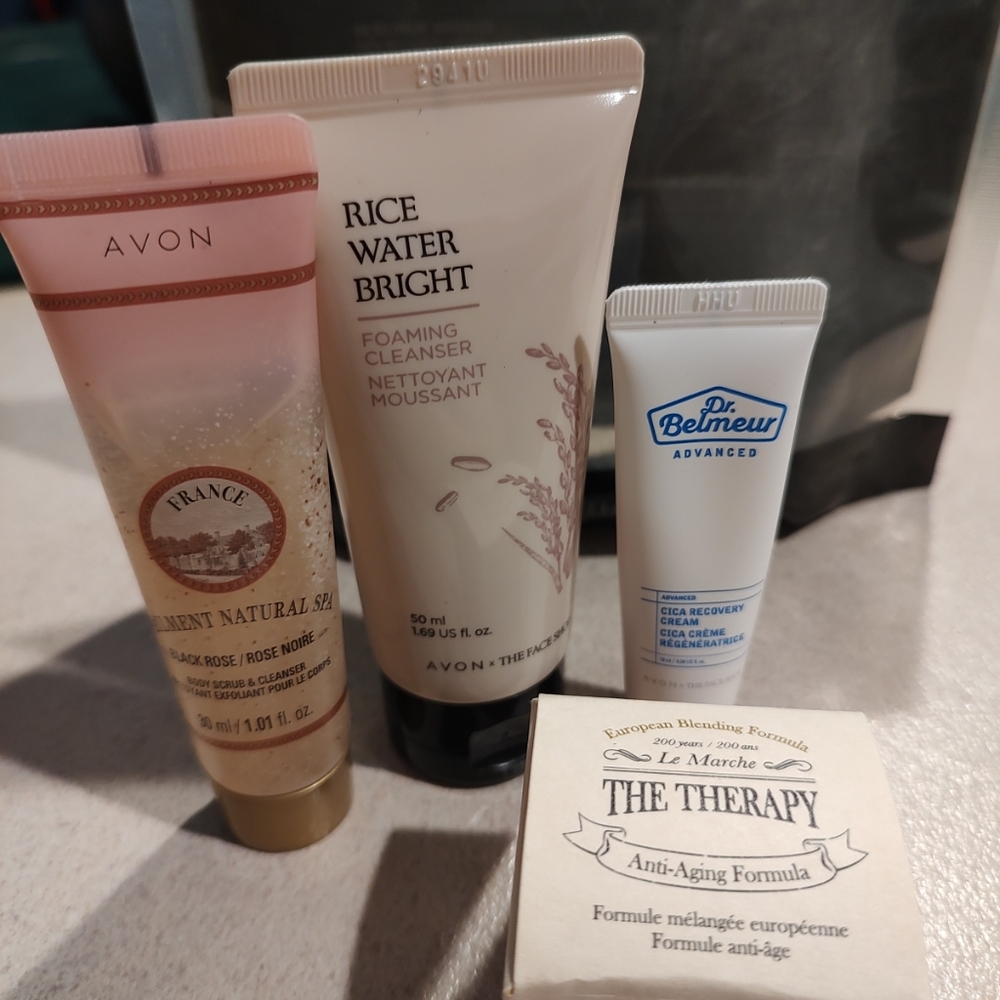 Avon X The Face Shop travel set cleanser Anti Aging Belmeur Cica recovery